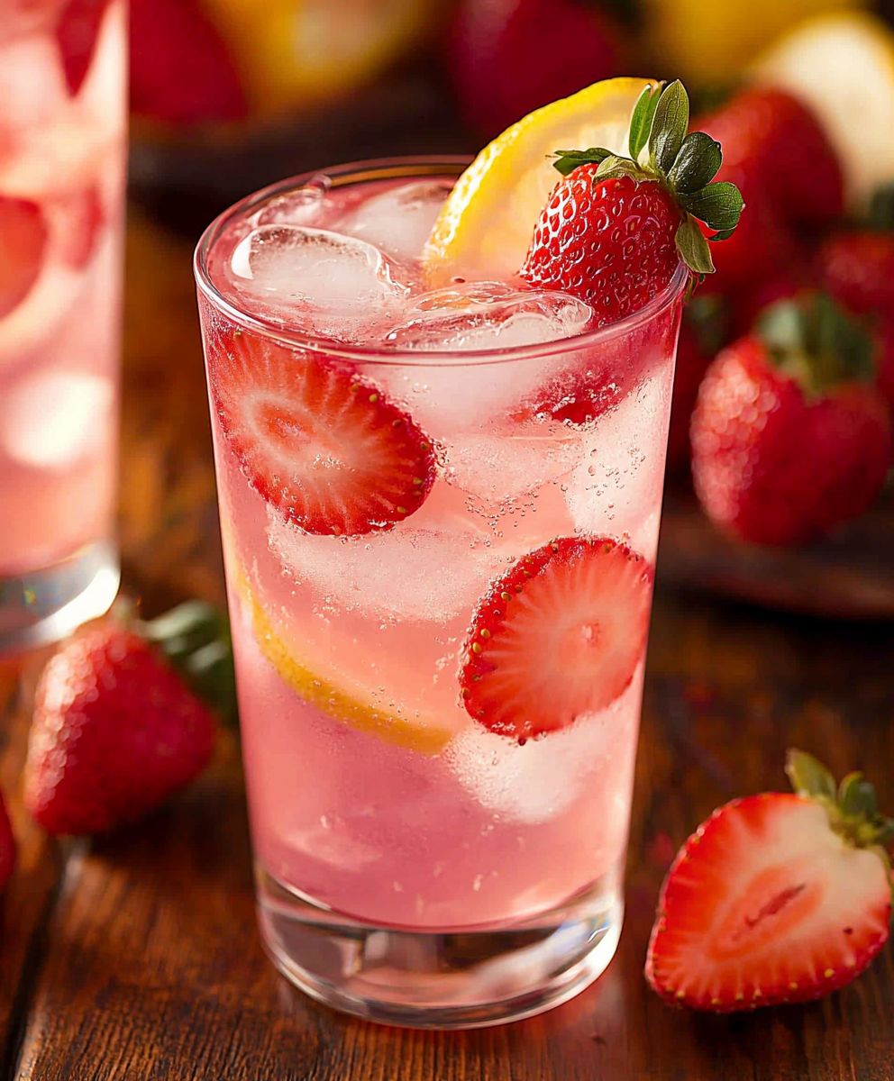 Erdbeer Acai Limonade selber machen