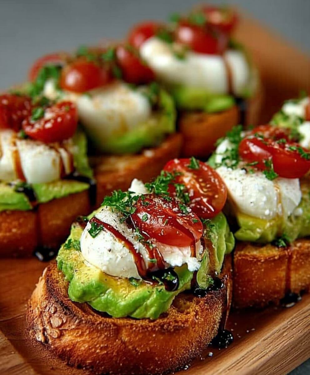 Avocado Burrata Bruschetta