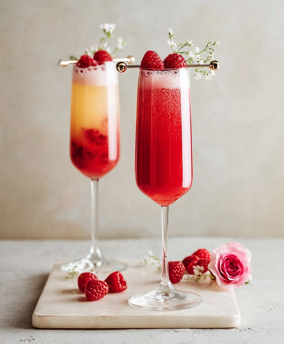 Himbeeren Rosen Mimose