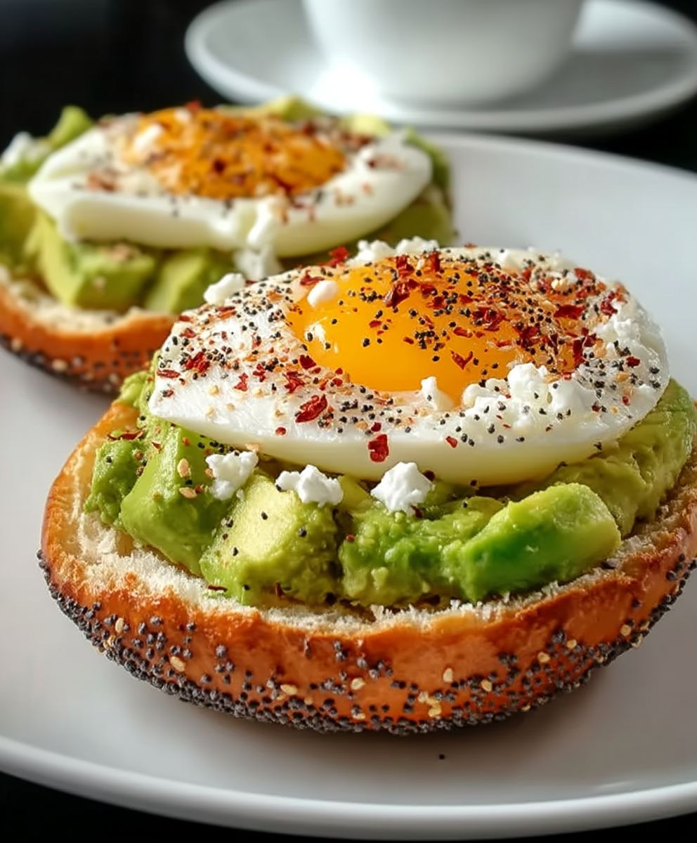 Avocado Bagel Frühstück