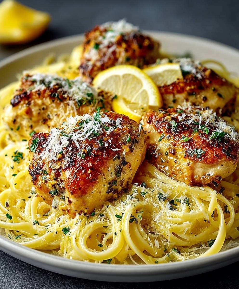 Zitronen Knoblauch Butter Huhn