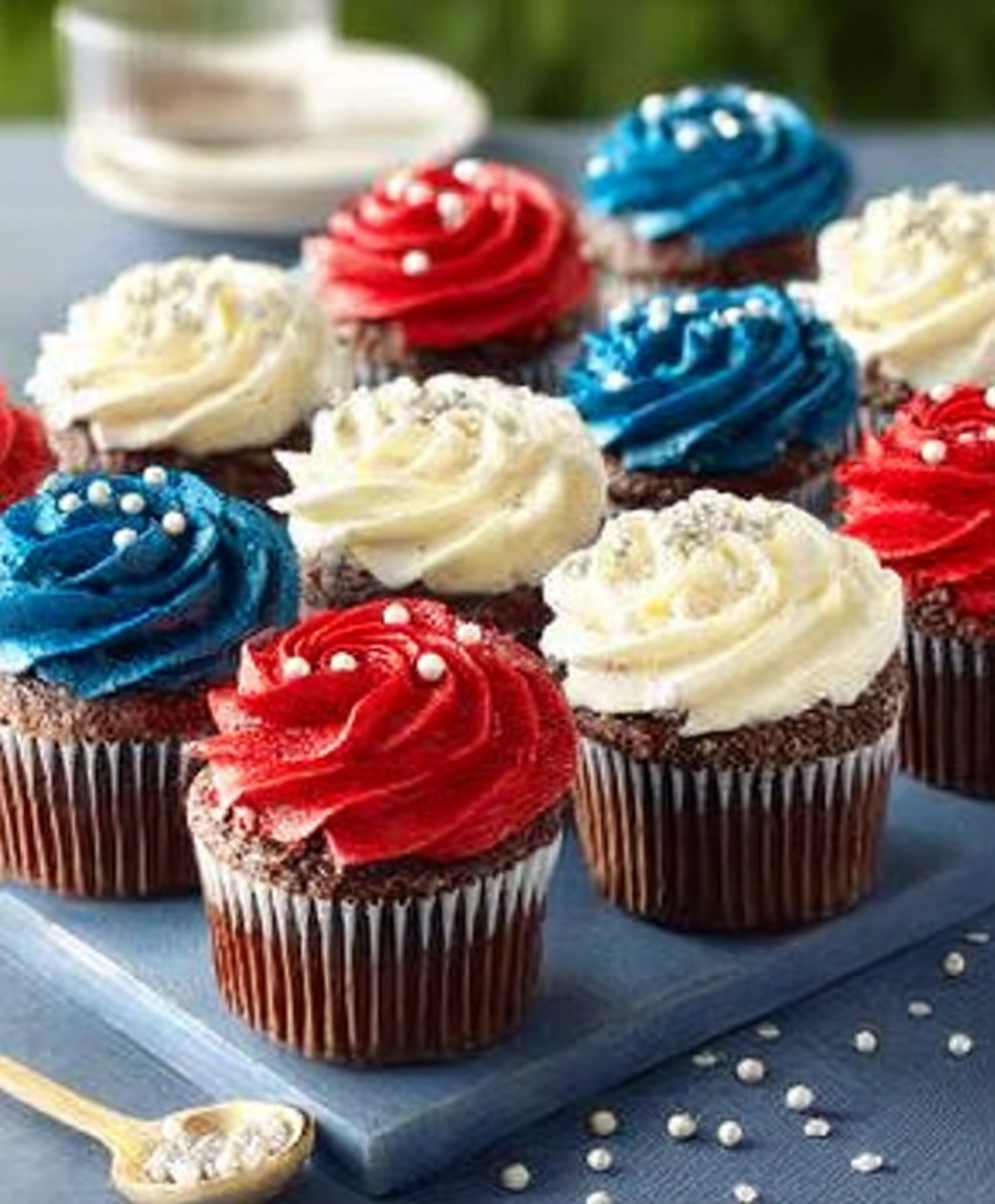 Patriotische Cupcakes backen