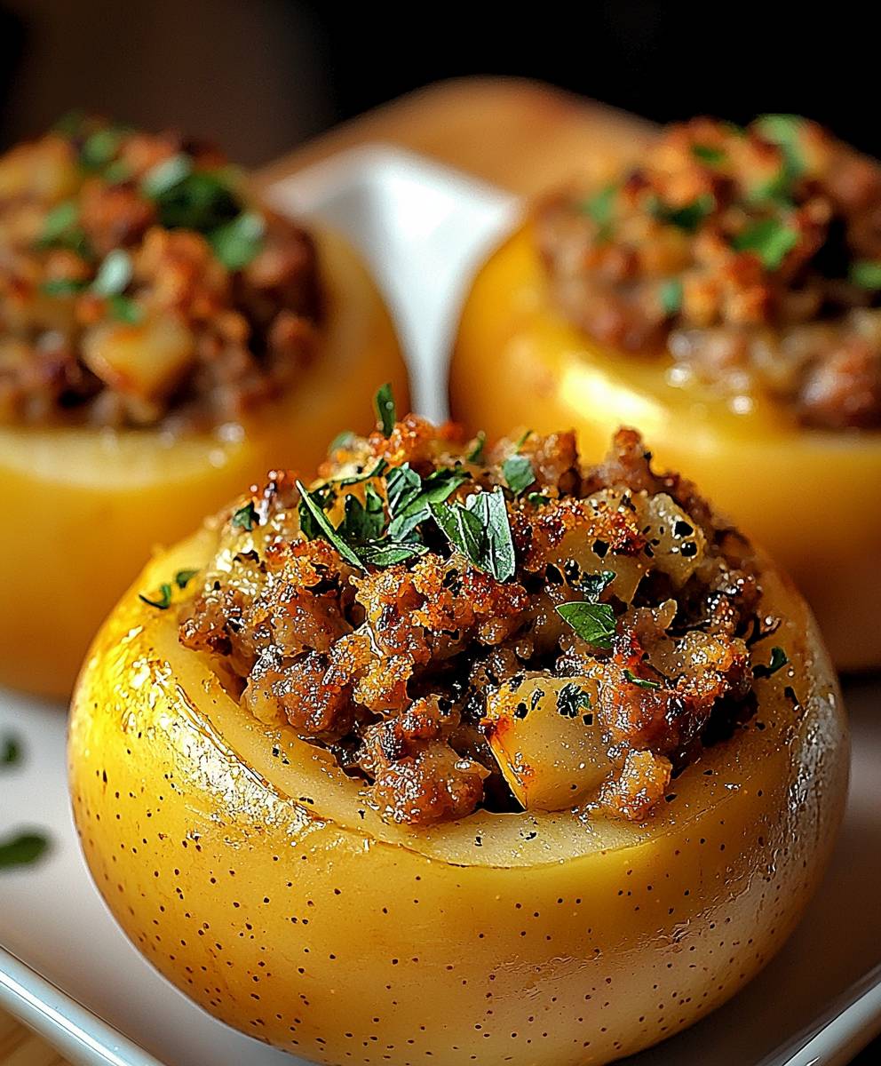 Bratäpfel mit Wurst