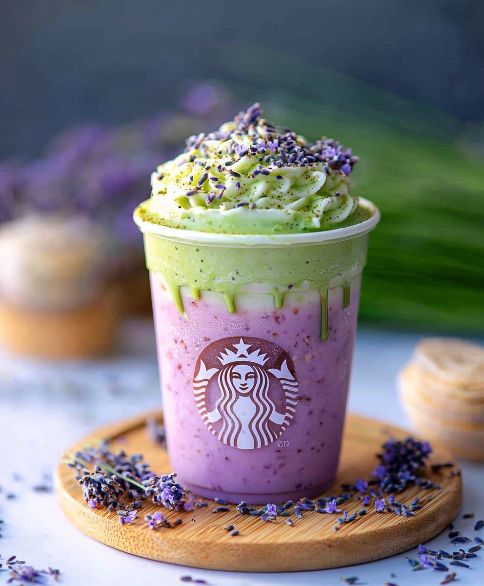 Lavendel Matcha Hafermilch Eis