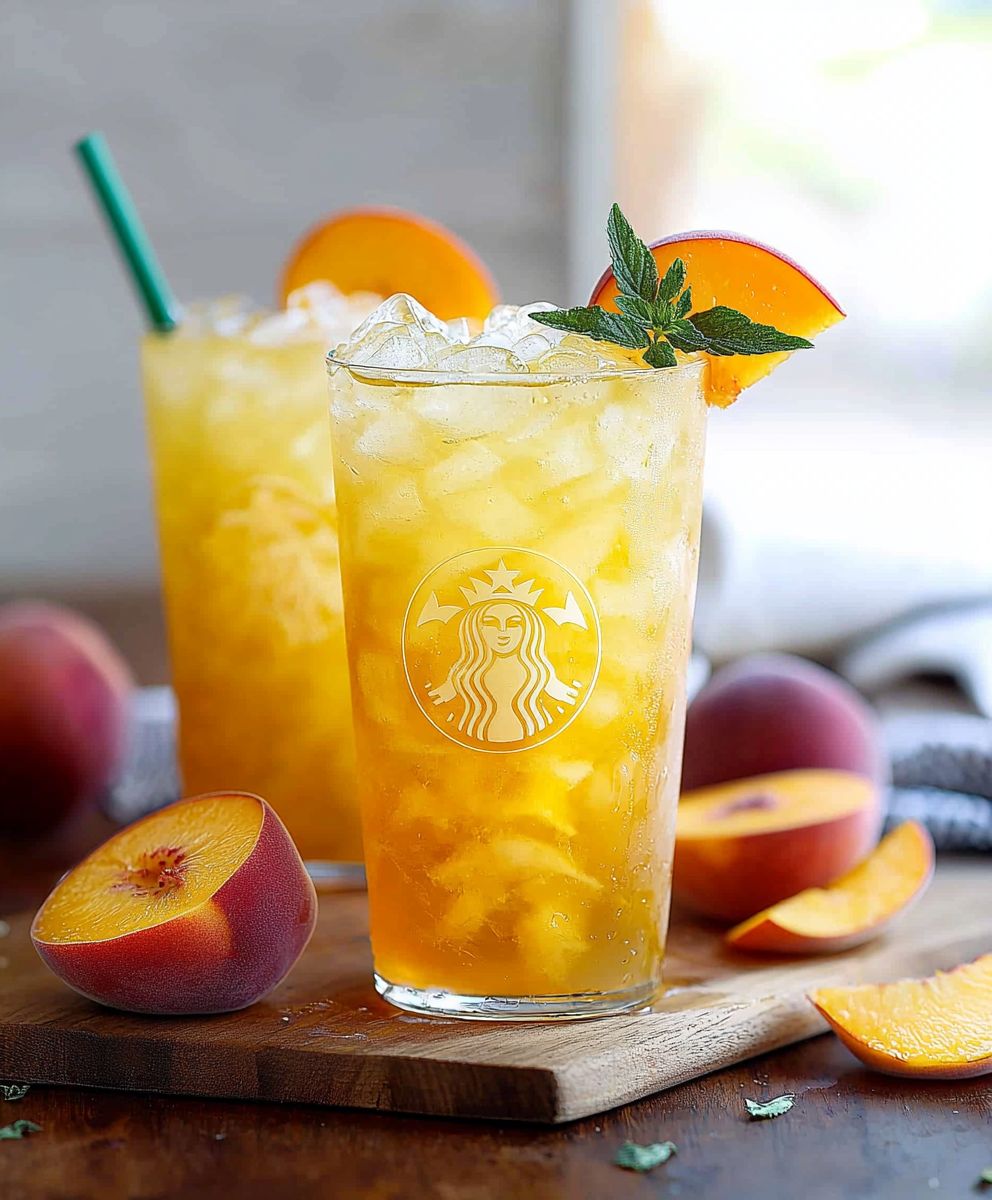 Pfirsich Grüntee Limonade selber machen