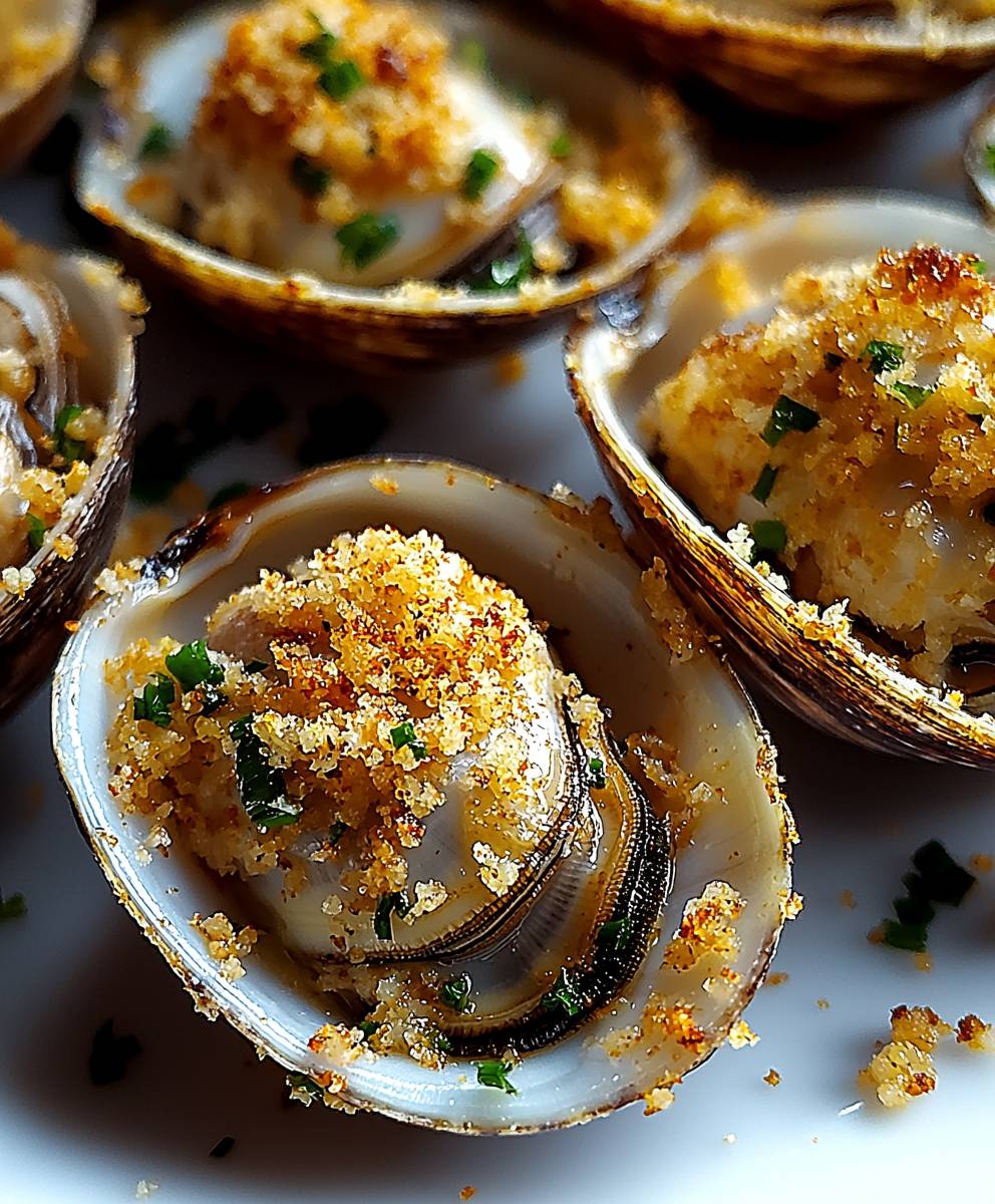 Venusmuscheln Krümelbelag einfach zubereiten