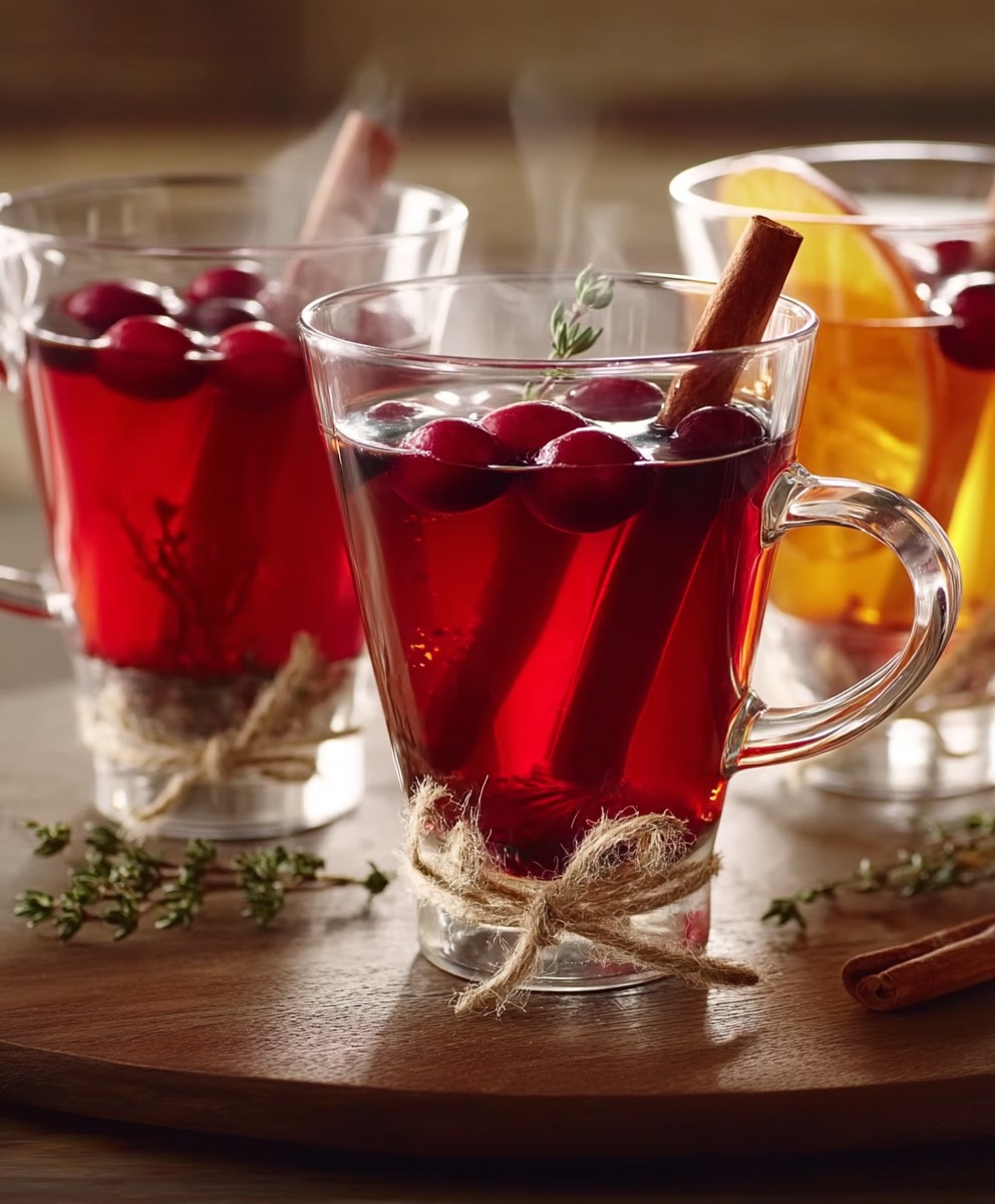 Heißer Preiselbeer Apfel Cidre
