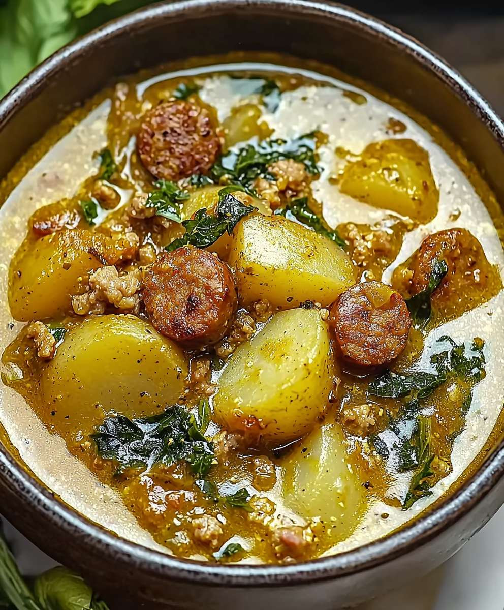 Curry Kartoffelsuppe mit Wurst