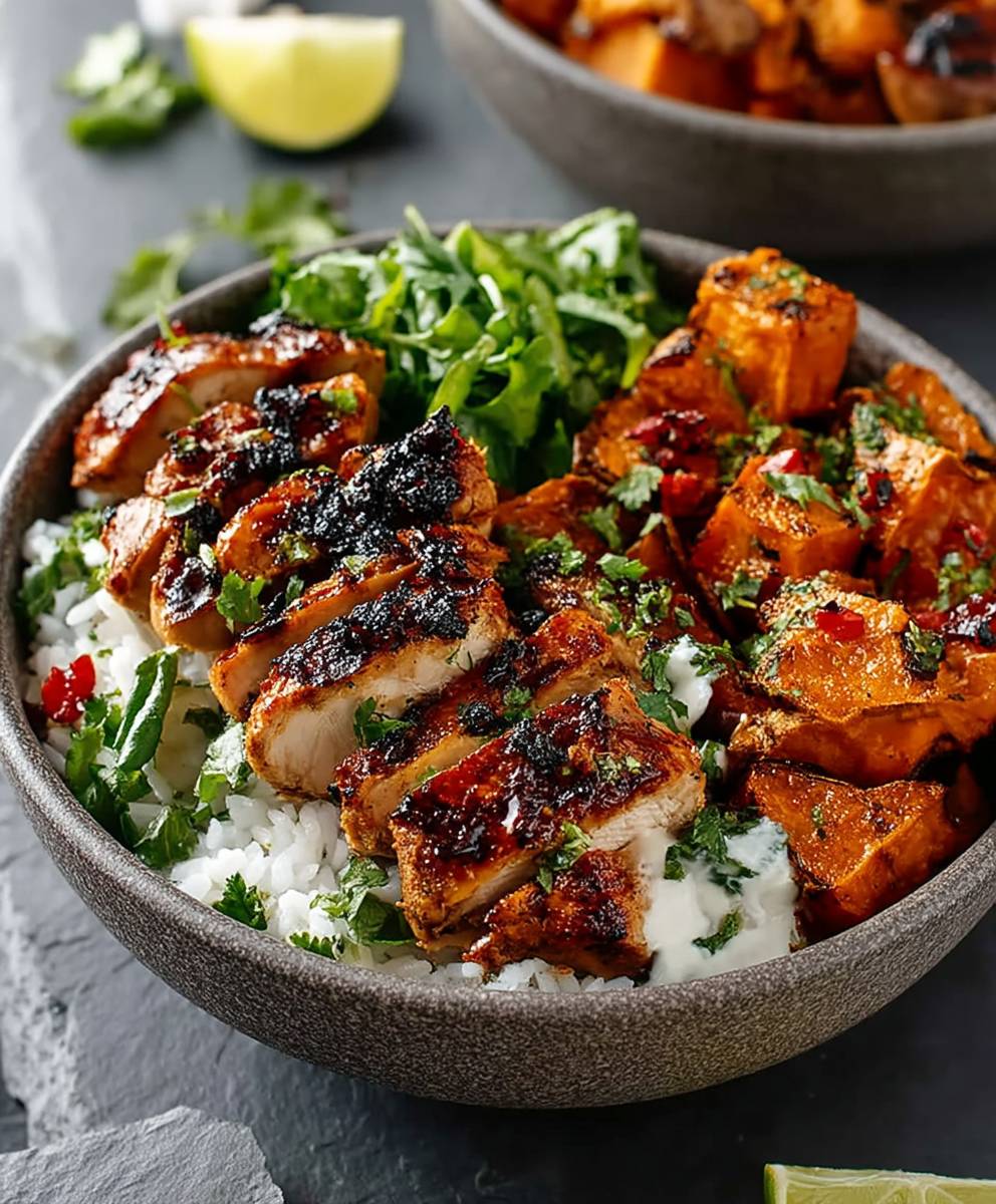Grillhähnchen Süßkartoffel Ofen