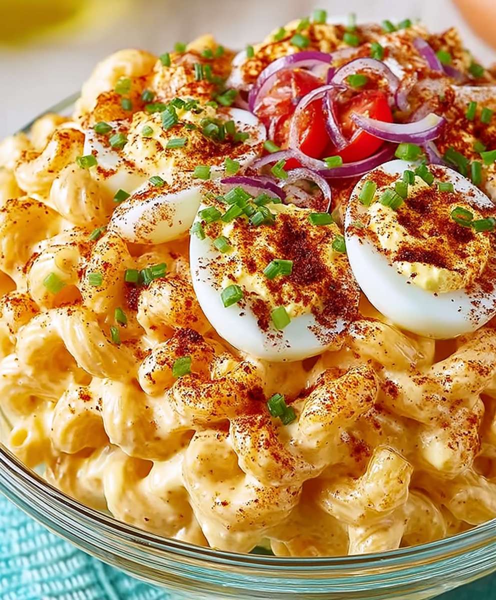 Teufels Eier Makkaroni Salat