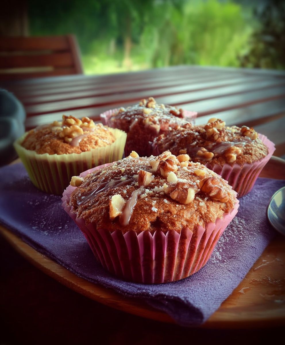 Apfel Walnuss Muffins Dinkelmehl