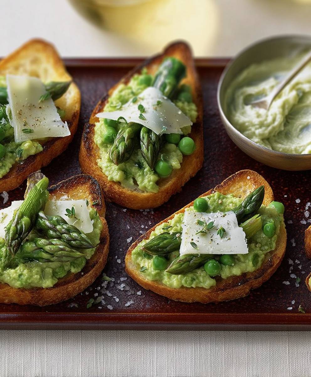 Erbsen Spargel Aufstrich Brot