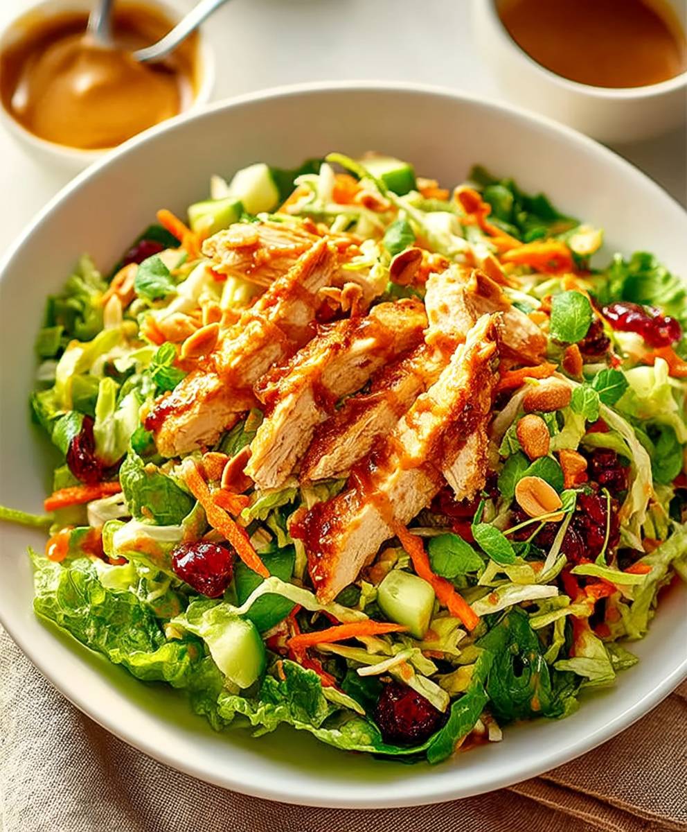 Thai Erdnuss Hähnchen Salat