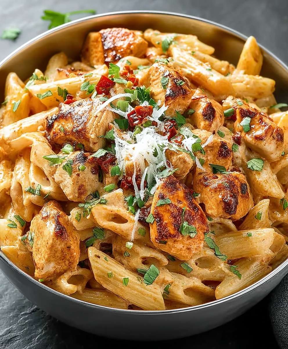 Cremige Cajun Huhn Pasta