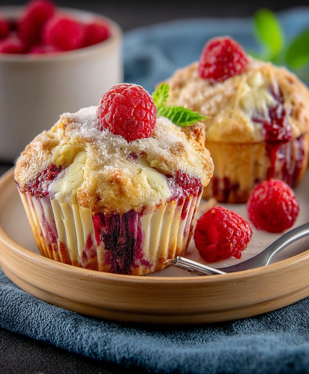 Himbeer Muffins weiße Schokolade