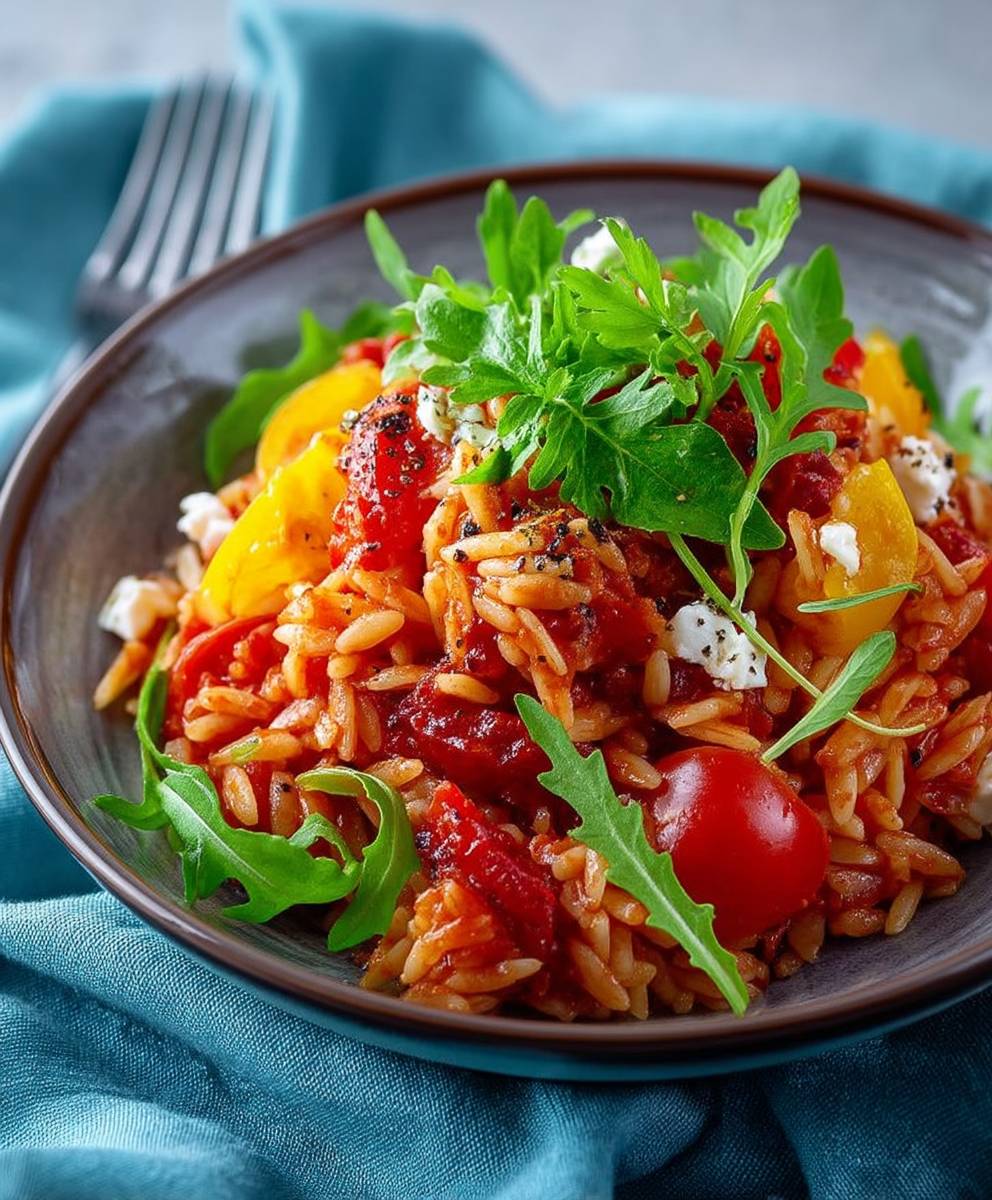 Griechischer Kritharaki Salat Feta