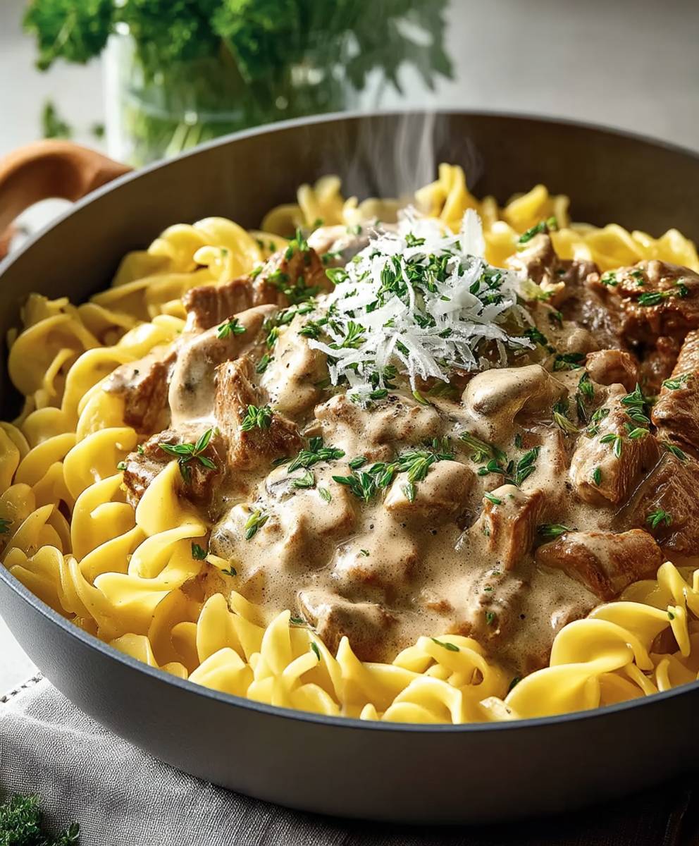 Einfaches Rind Stroganoff