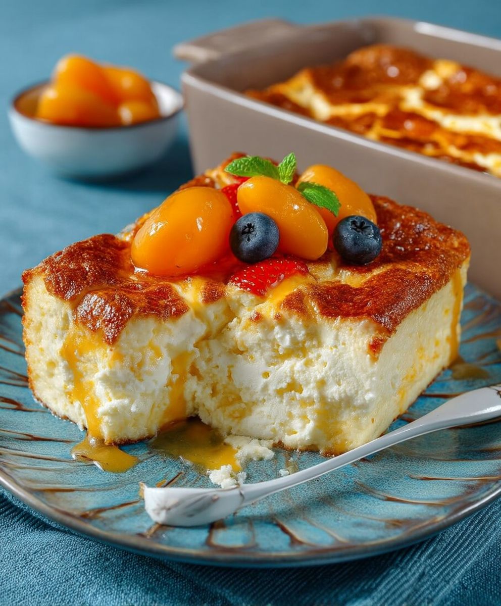 Quark Grieß Kuchen Obst