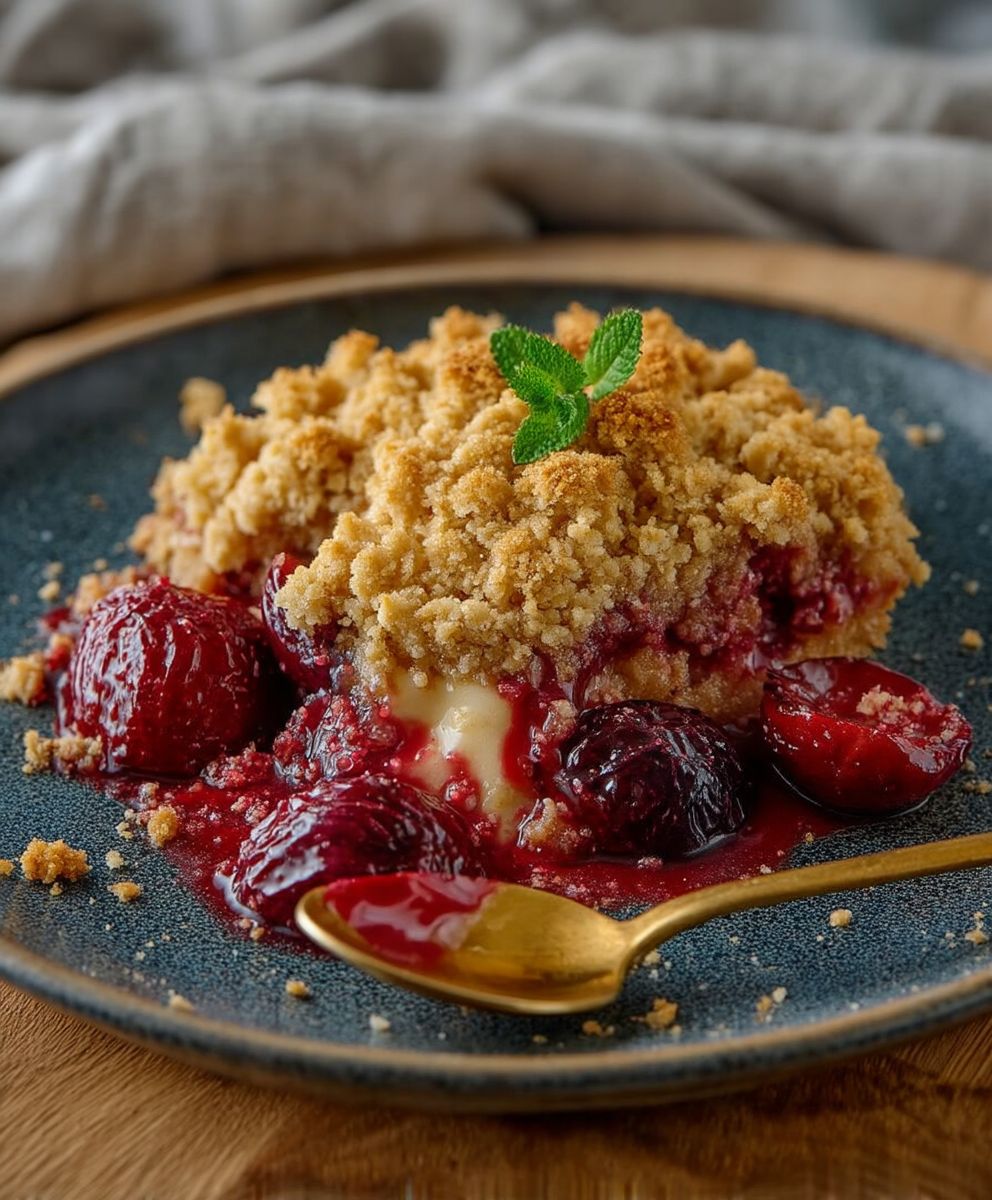 Zimt Pflaumen Crumble