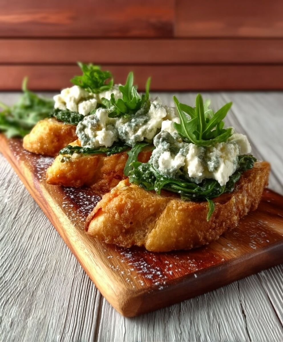 Bruschetta mit Rucola Feta