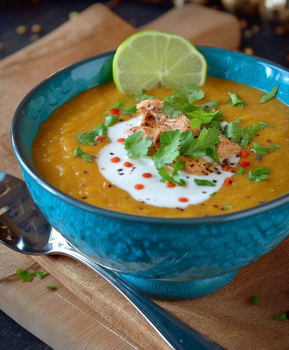 Linsen Kokos Suppe Pute