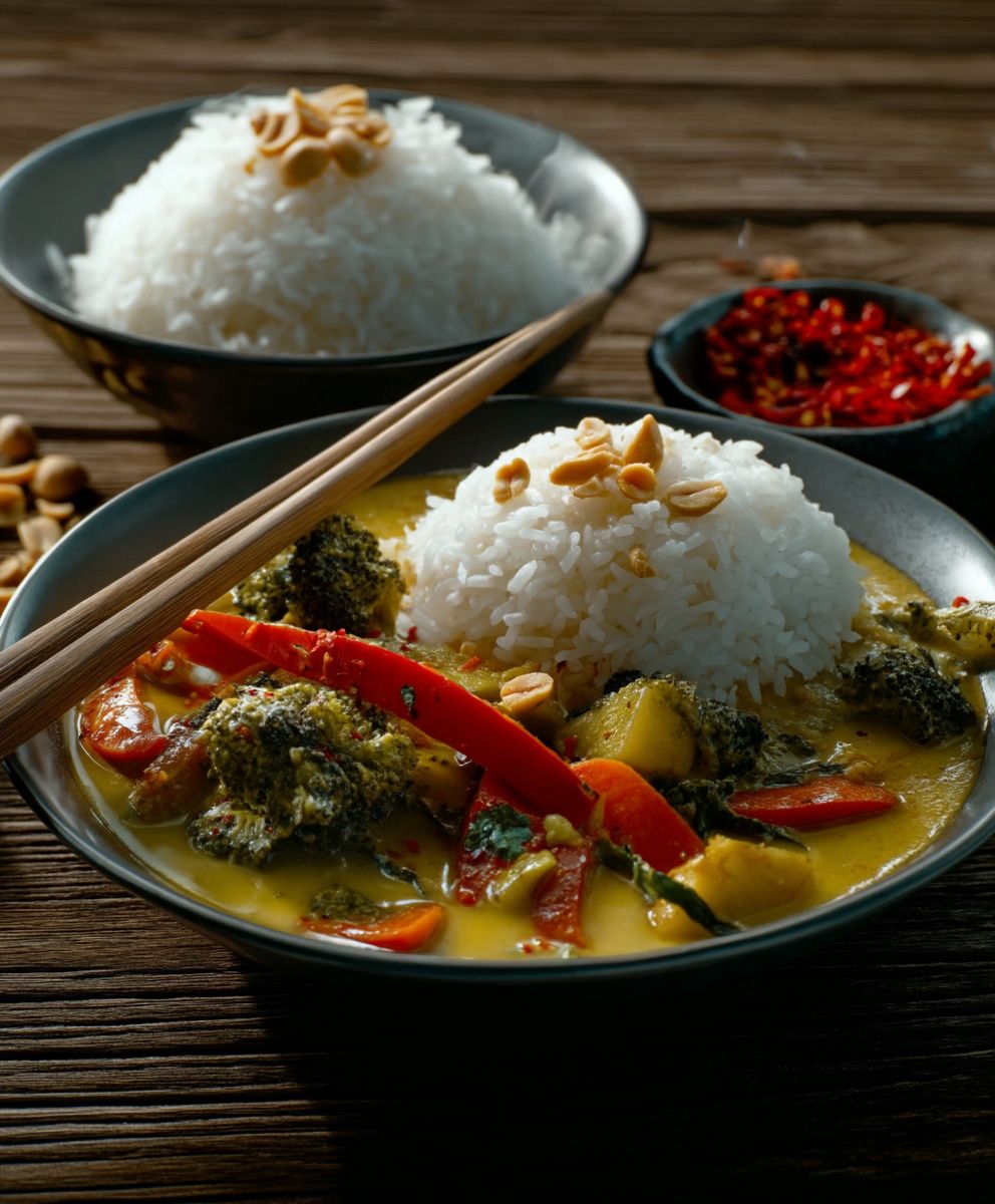 Thailändisches Curry mit Erdnüssen