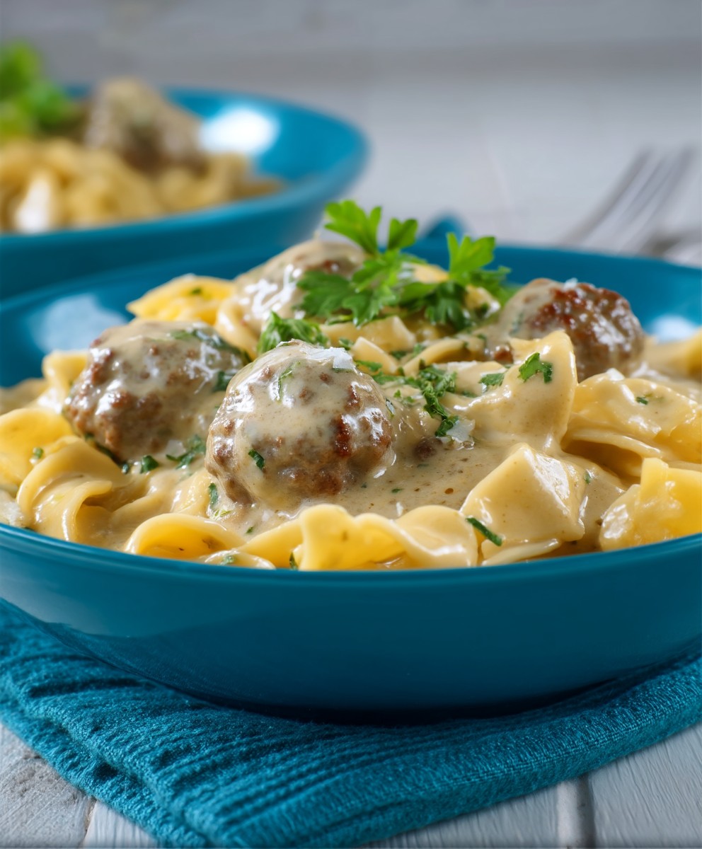 Köttbullar Pasta mit Soße