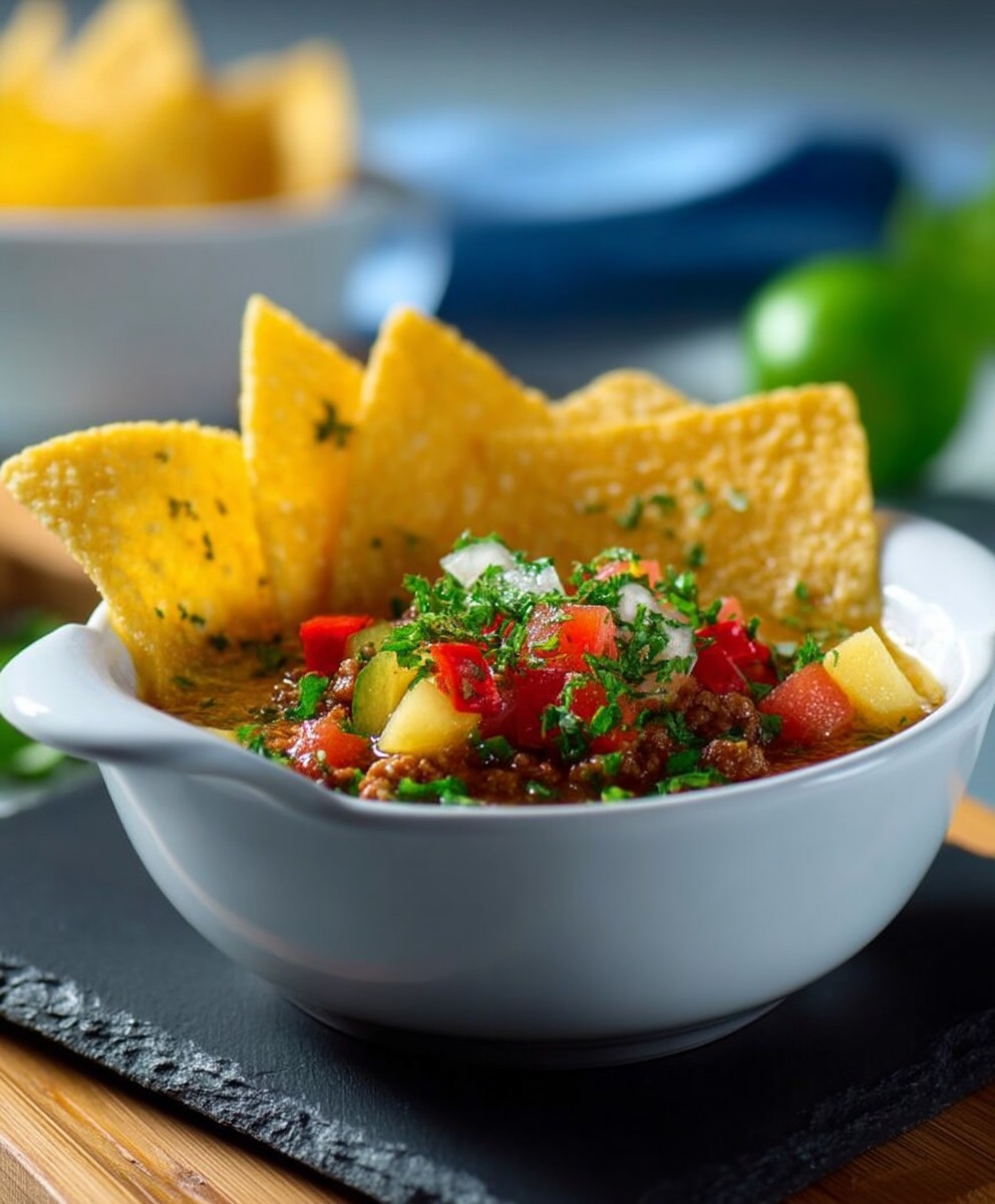Paprika Hackfleisch Topf Nachos