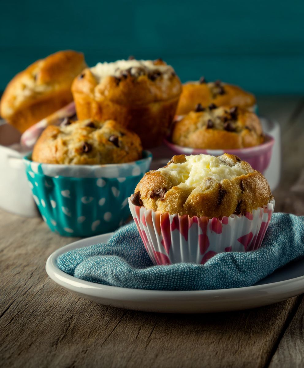 Frischkäse gefüllte Schoko Muffins