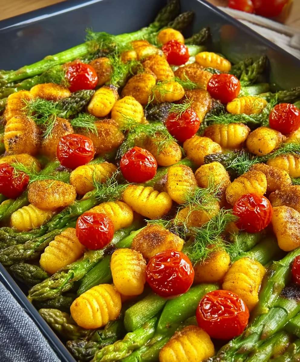 Gnocchi Spargel vom Blech