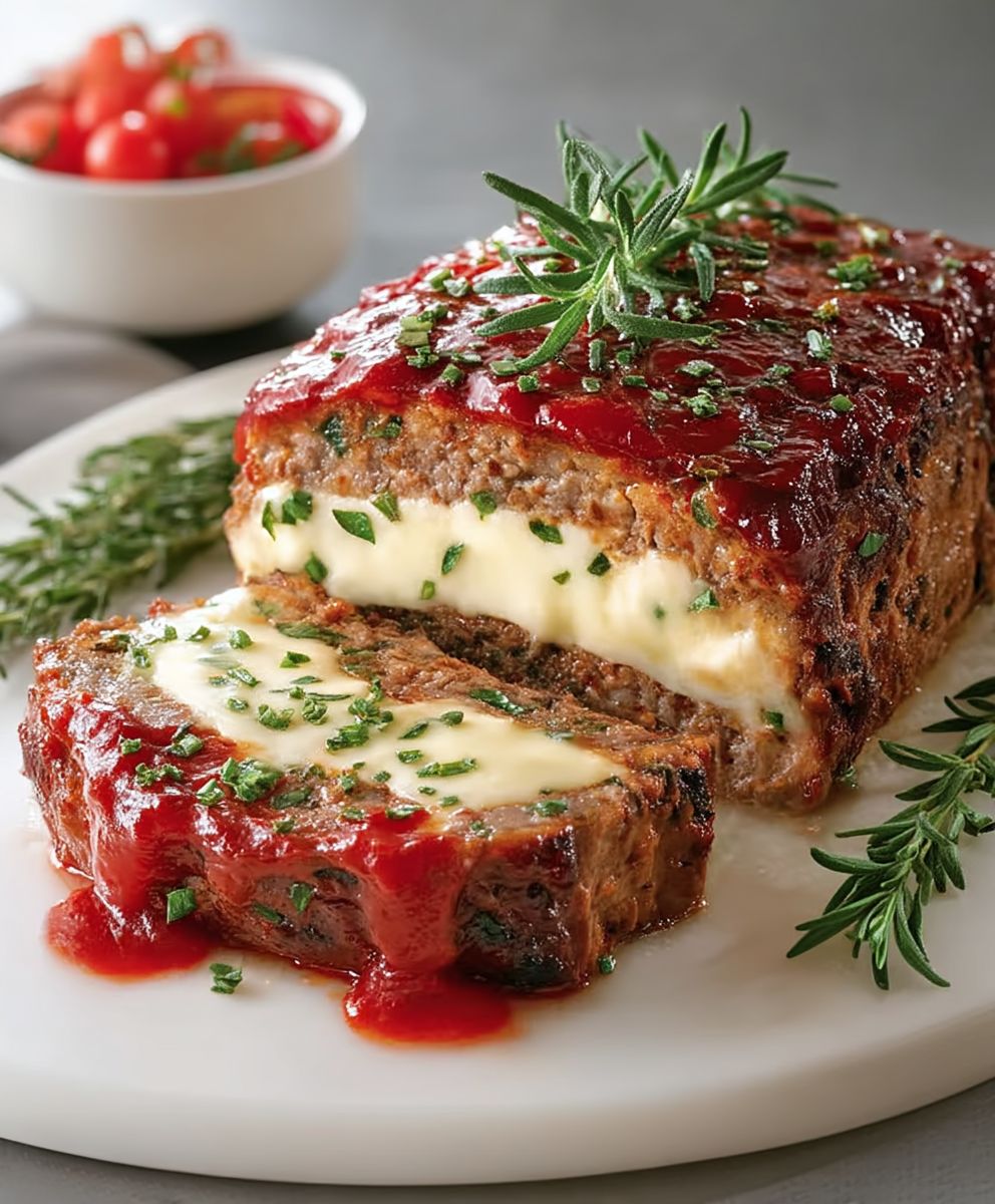 Gefüllter Hackbraten Mozzarella