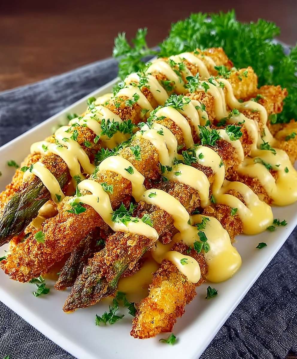 Knuspriger Spargel Parmesan Panade