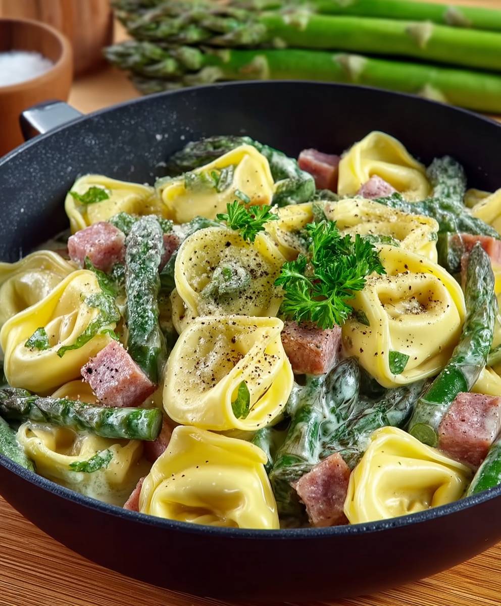 Tortellini mit Spargel Sahnesoße
