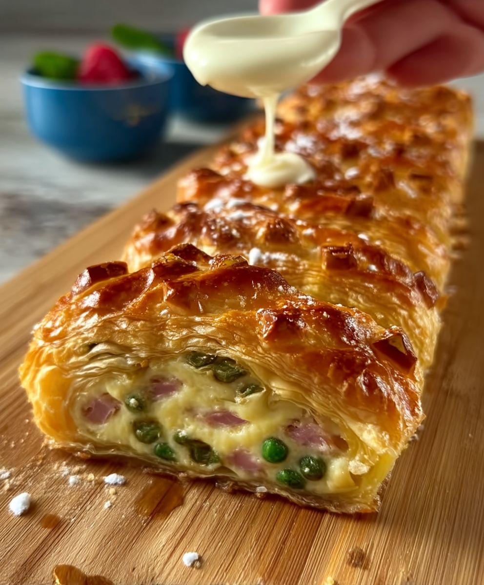 Blätterteigstrudel backen