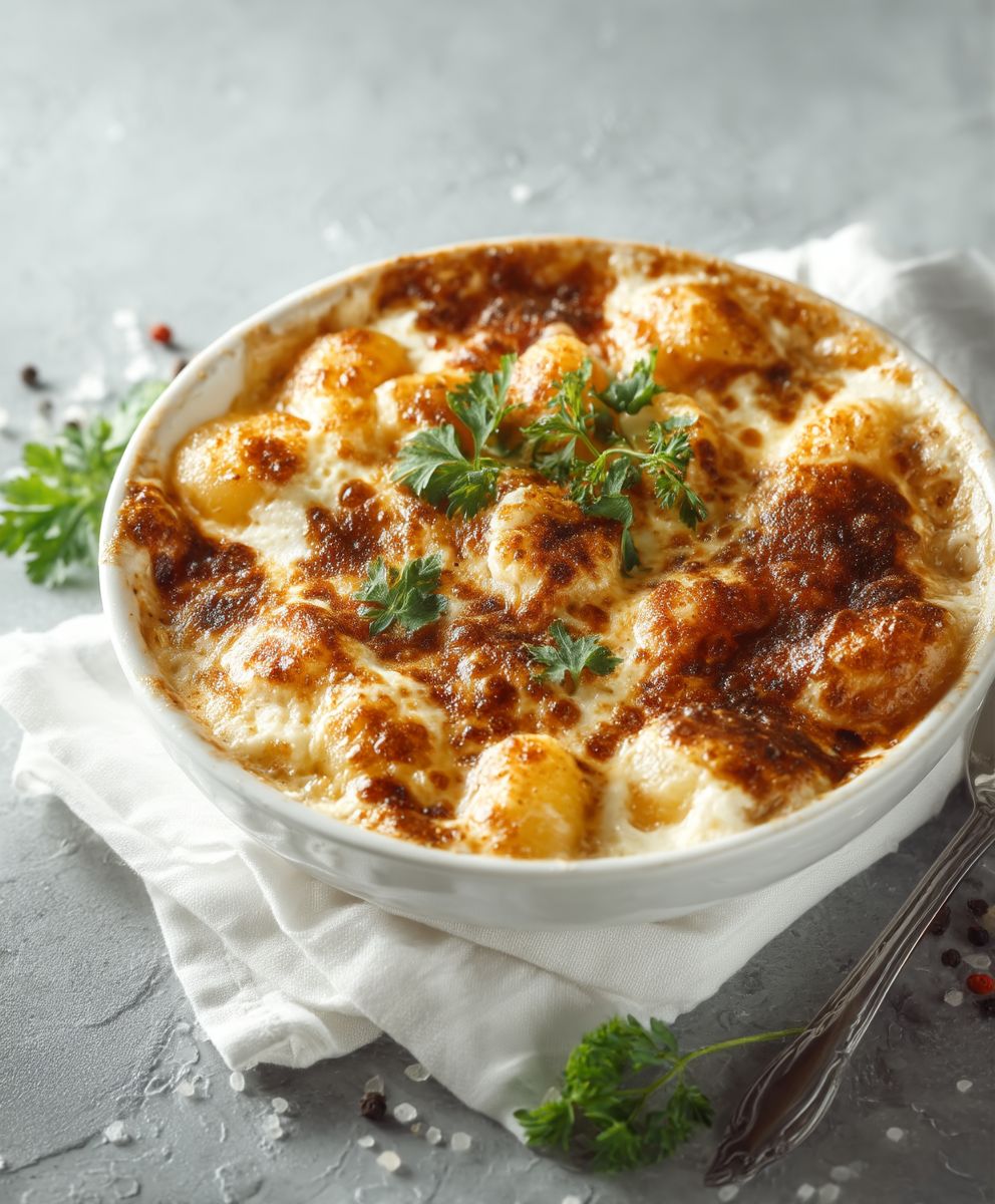 Gnocchi Auflauf Tomaten Mozzarella