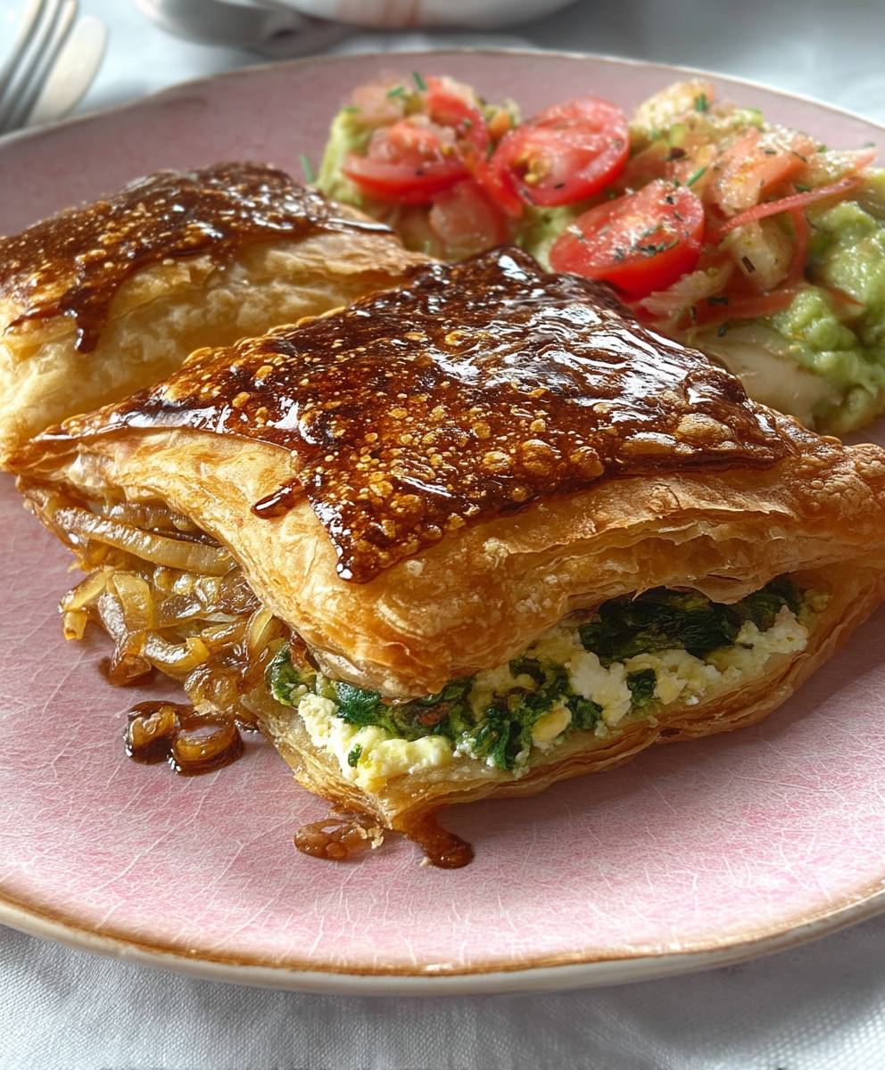 Blätterteigtaschen Gemüse Feta