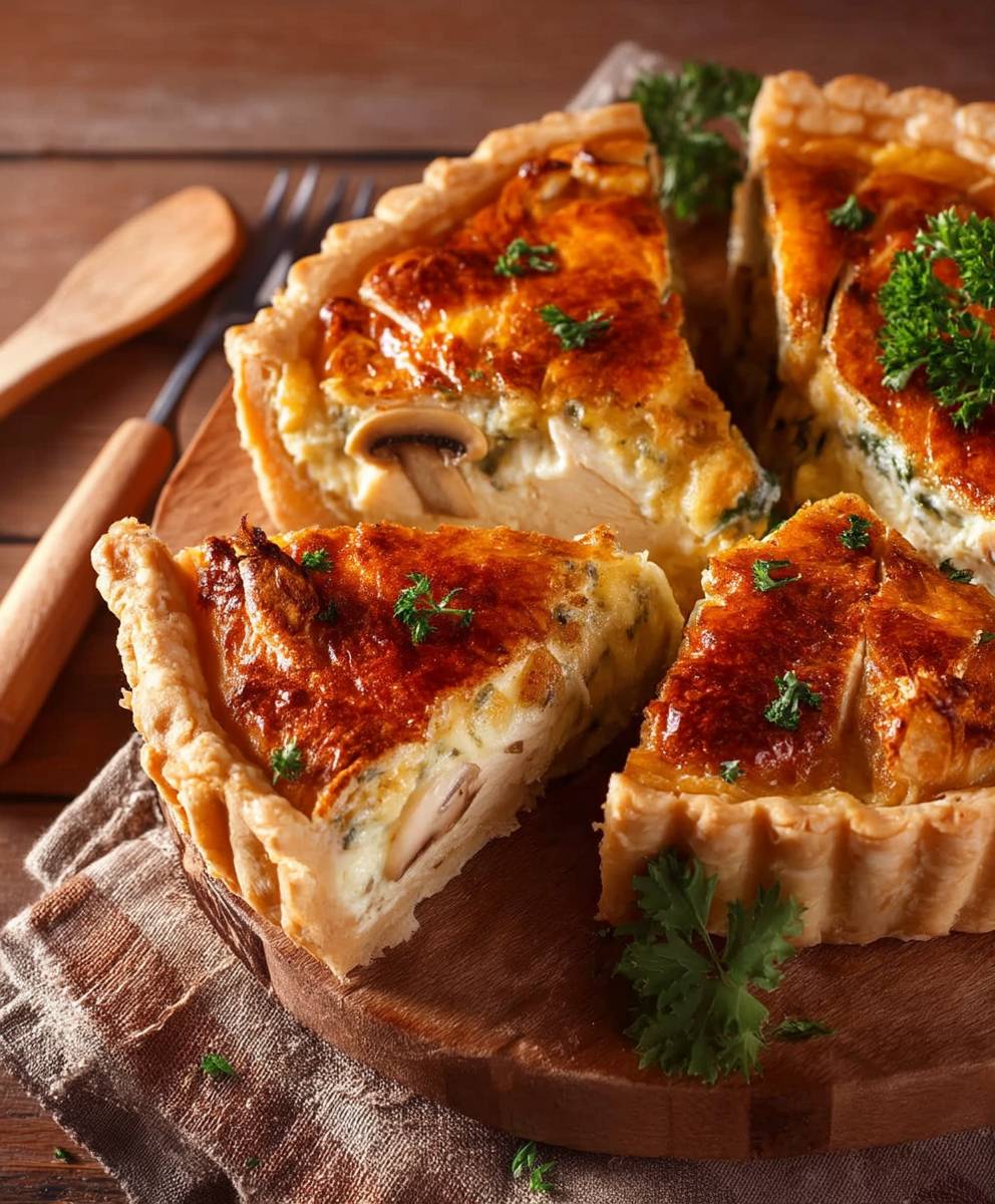Hähnchen Champignon Quiche