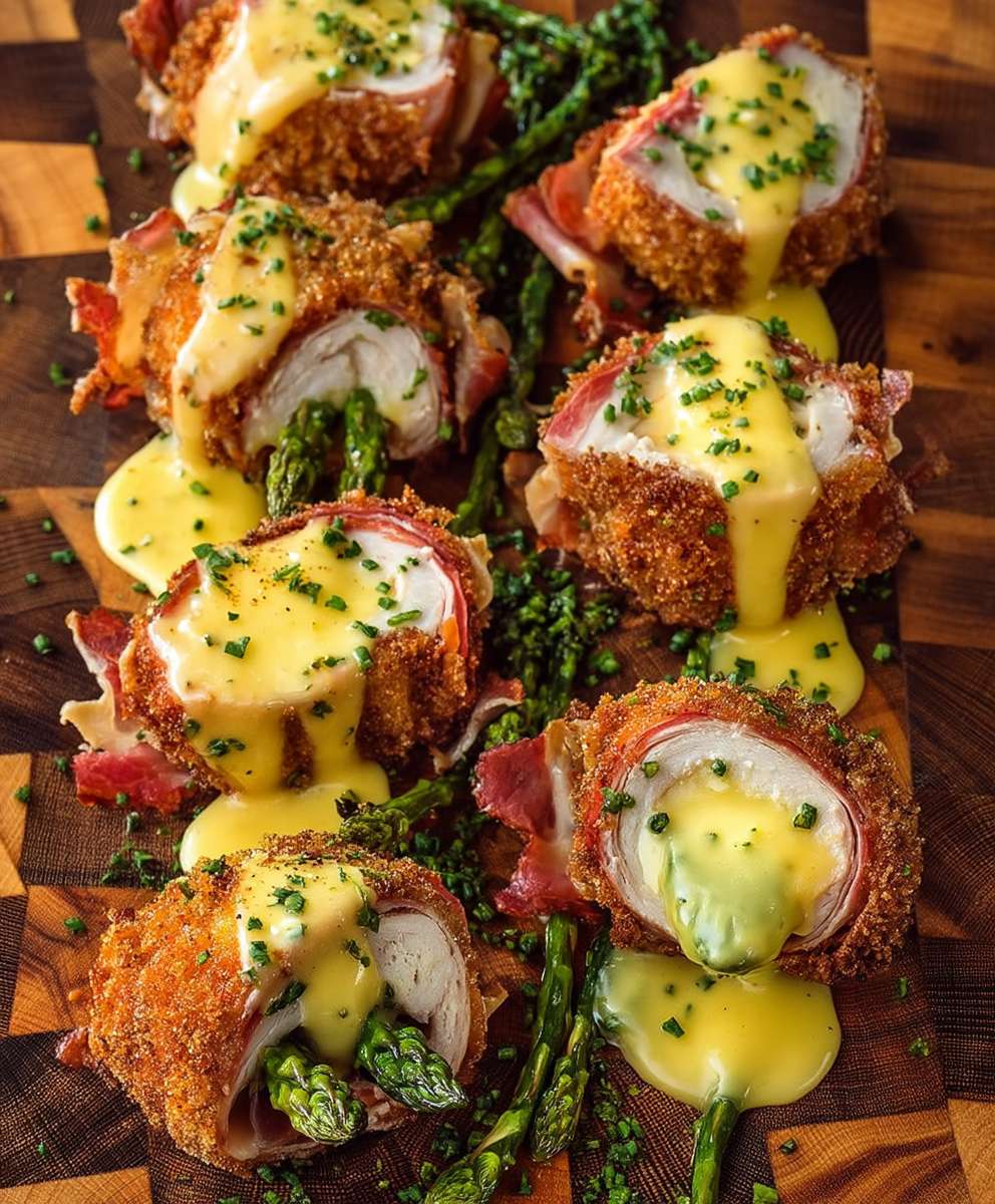 Spargel Cordon Bleu Hollandaise
