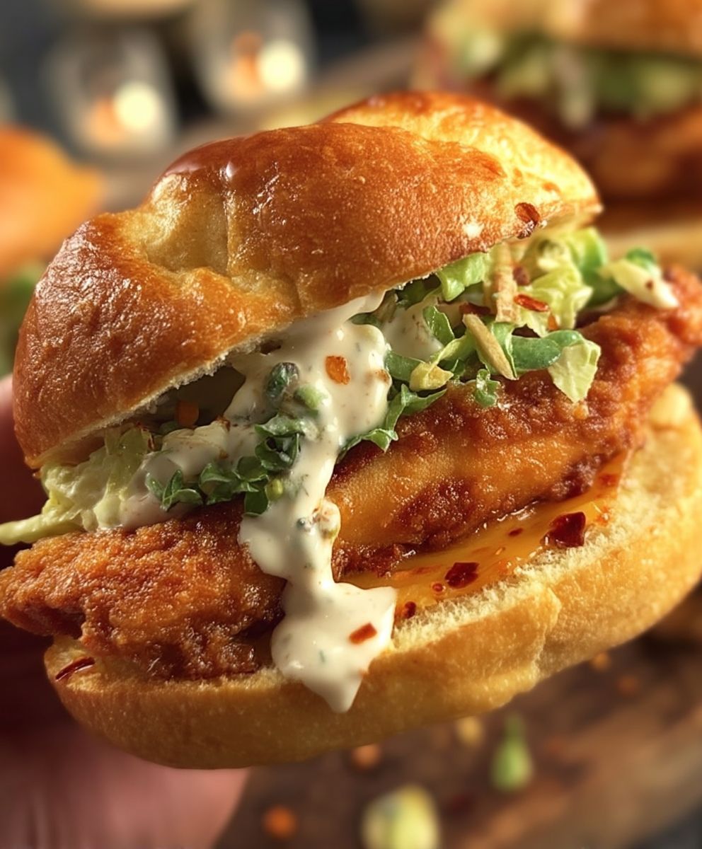 Crispy Chicken Burger Hot Honey