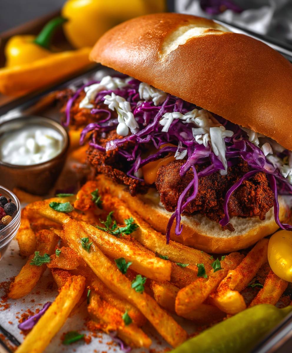 Buttermilch Hähnchen Burger Coleslaw
