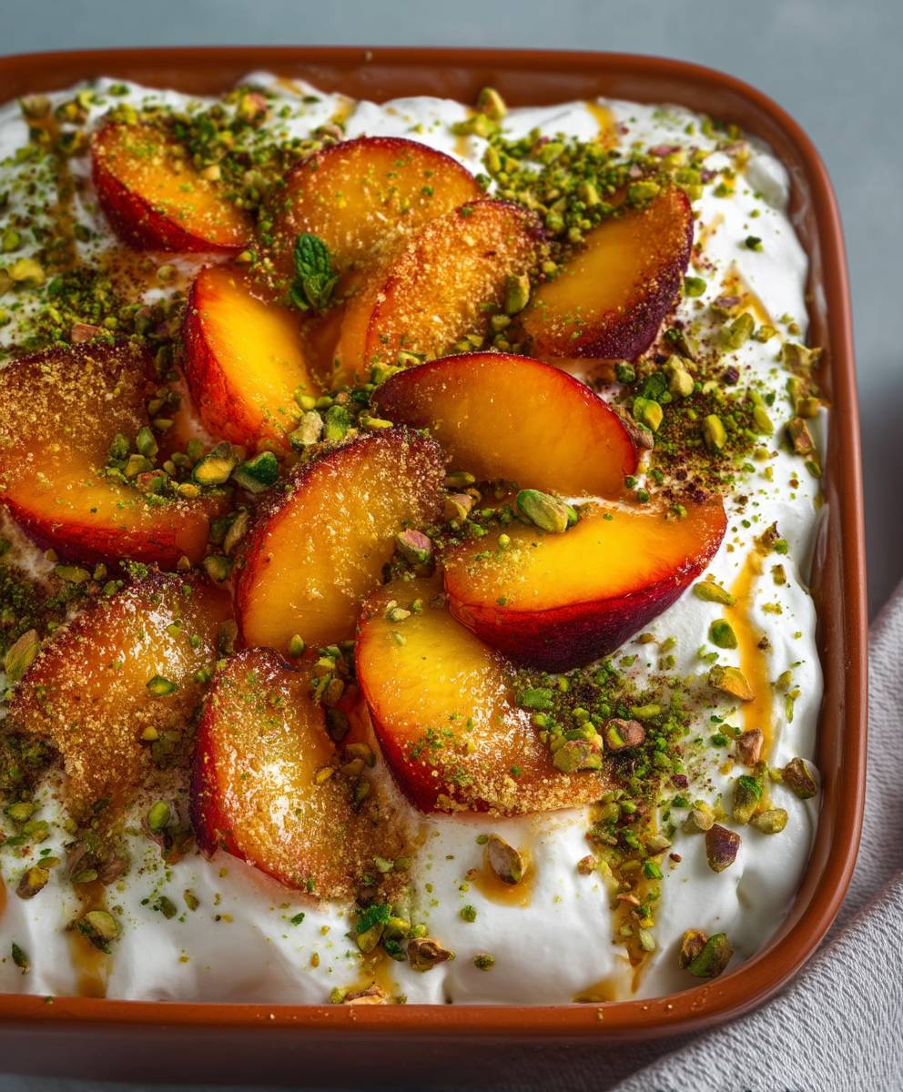 Pfirsich Tiramisu Pistazien