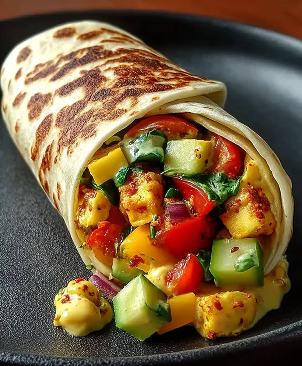 Gemüse Frühstück Wrap