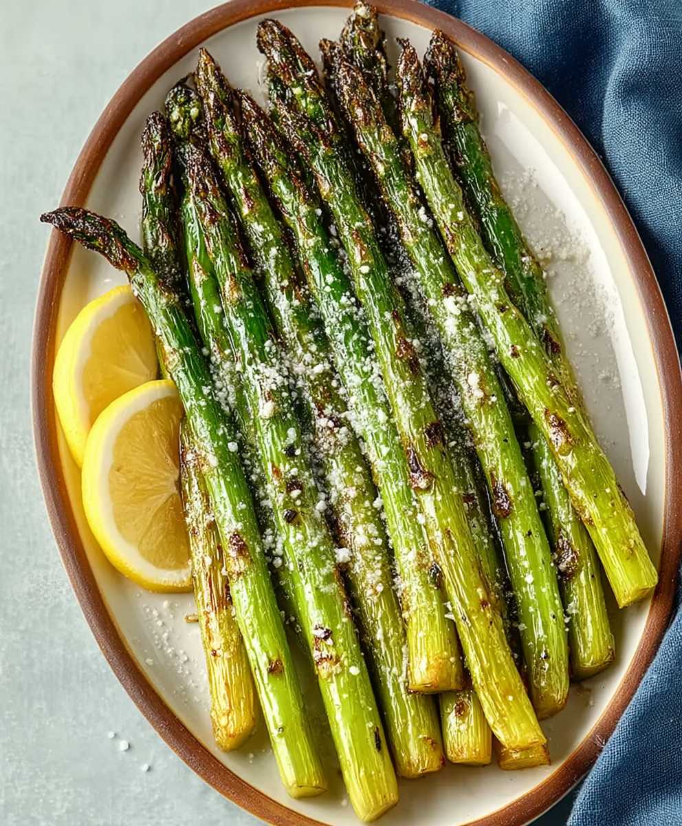 Ofen Spargel mit Parmesan