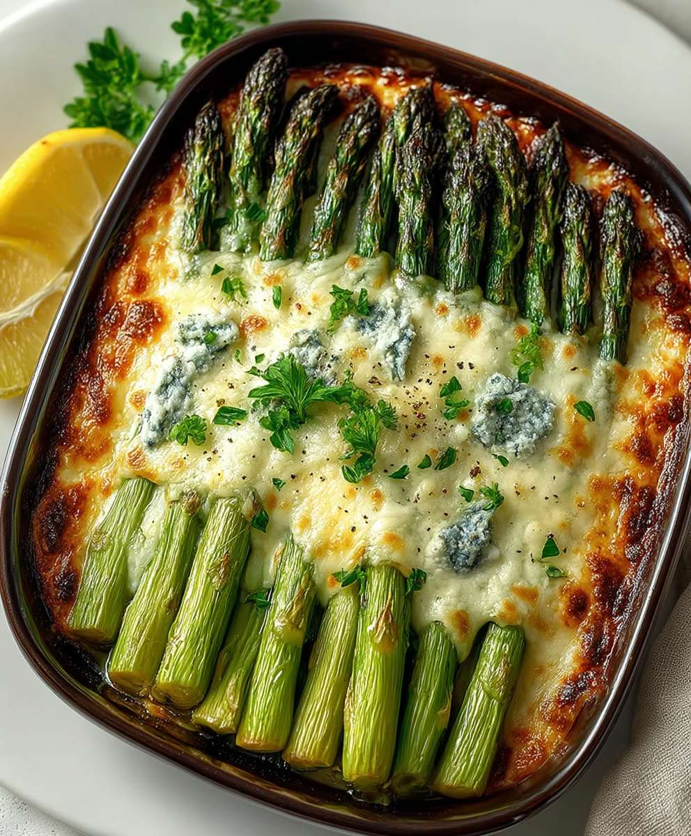 Gebackener Spargel mit Käse
