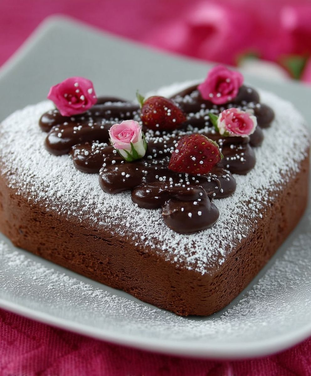 Schokokuchen Herz backen