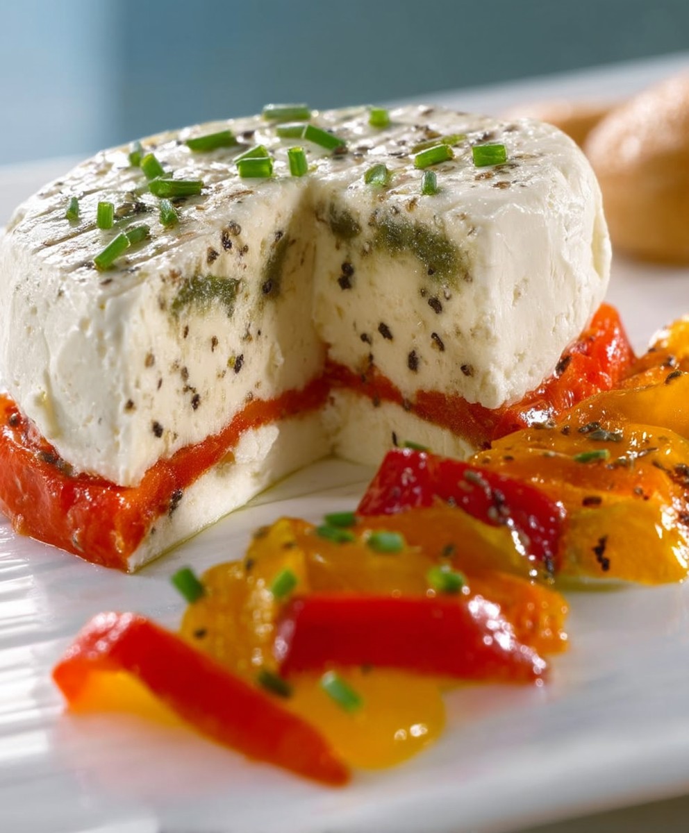 Ziegenfrischkäse Paprika Terrine