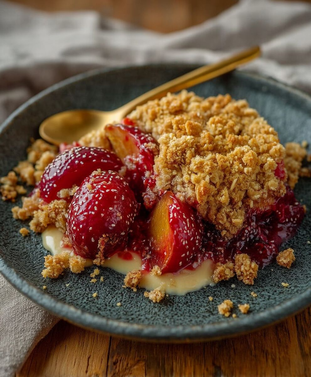 Zimt Pflaumen Crumble
