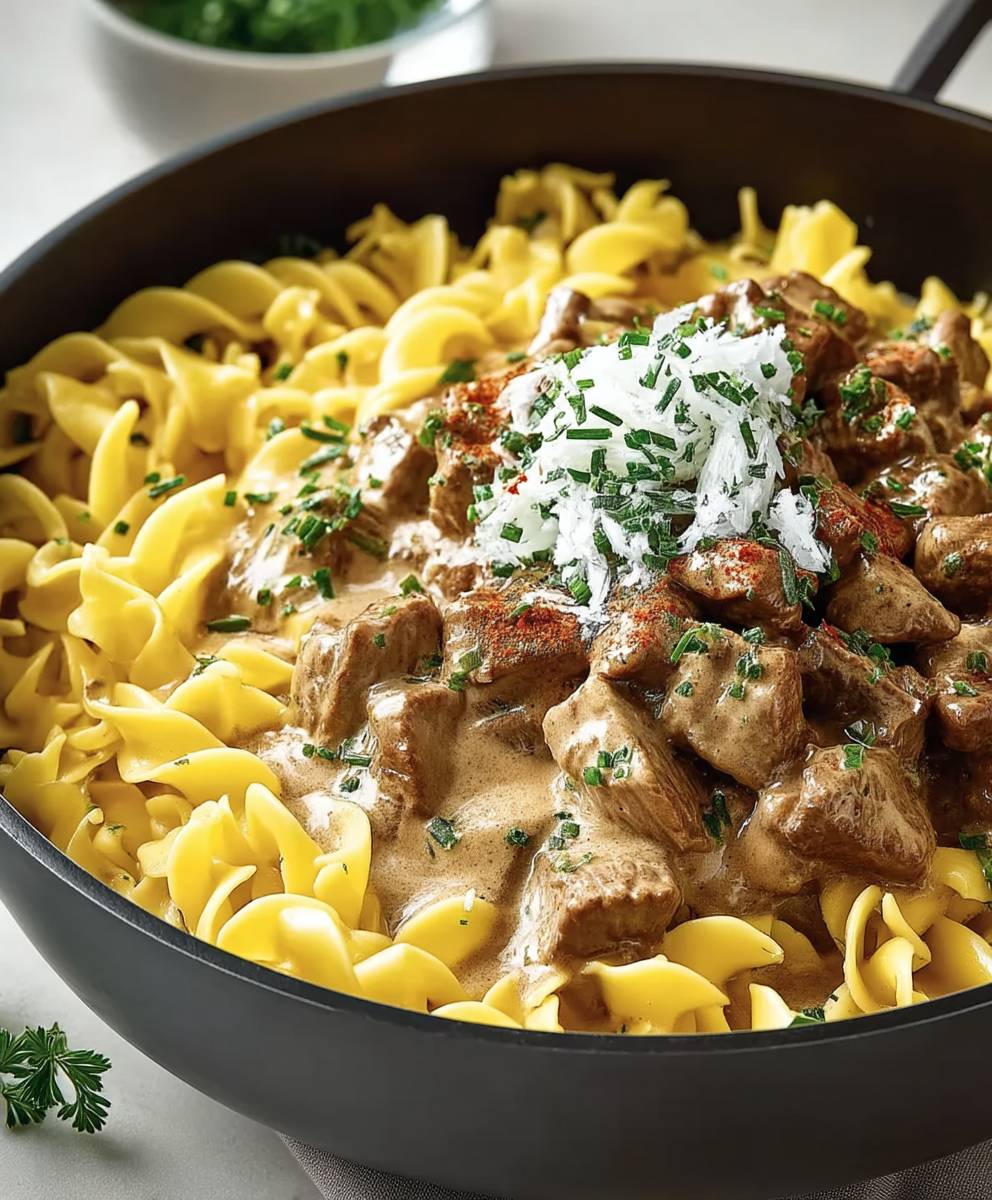 Einfaches Rind Stroganoff