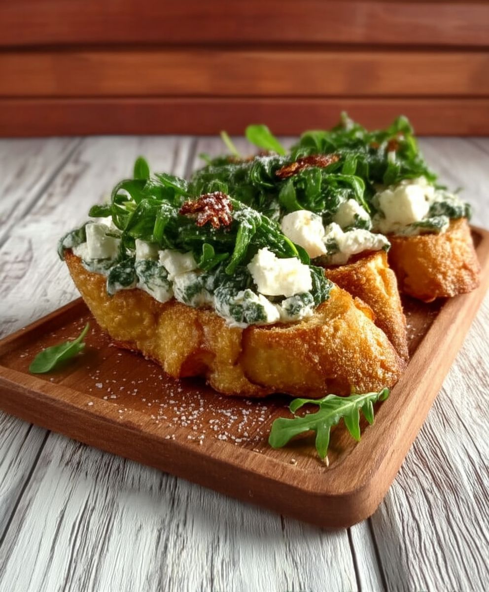 Bruschetta mit Rucola Feta