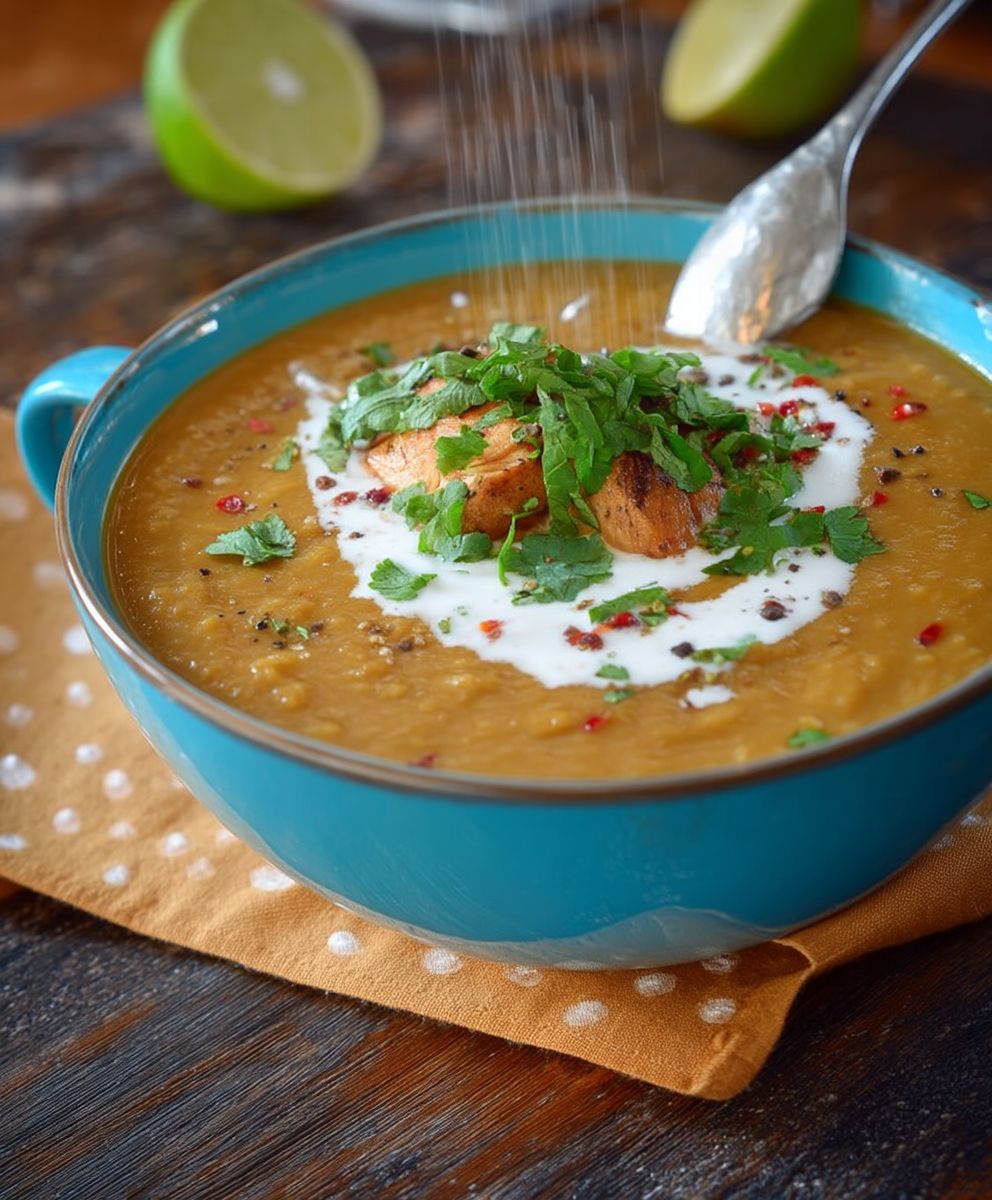 Linsen Kokos Suppe Pute